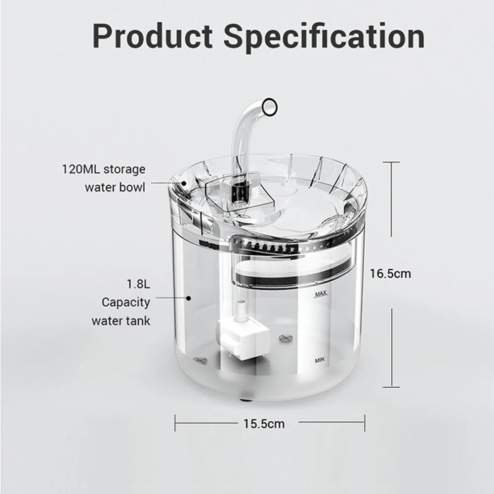 USB Interface Automatic Induction Pet Drinking Water Fountain