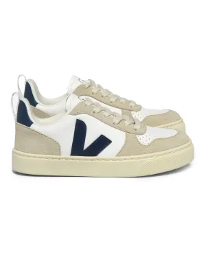 V-10 Laces Leather Sneakers - Extra White/Natico/Almond