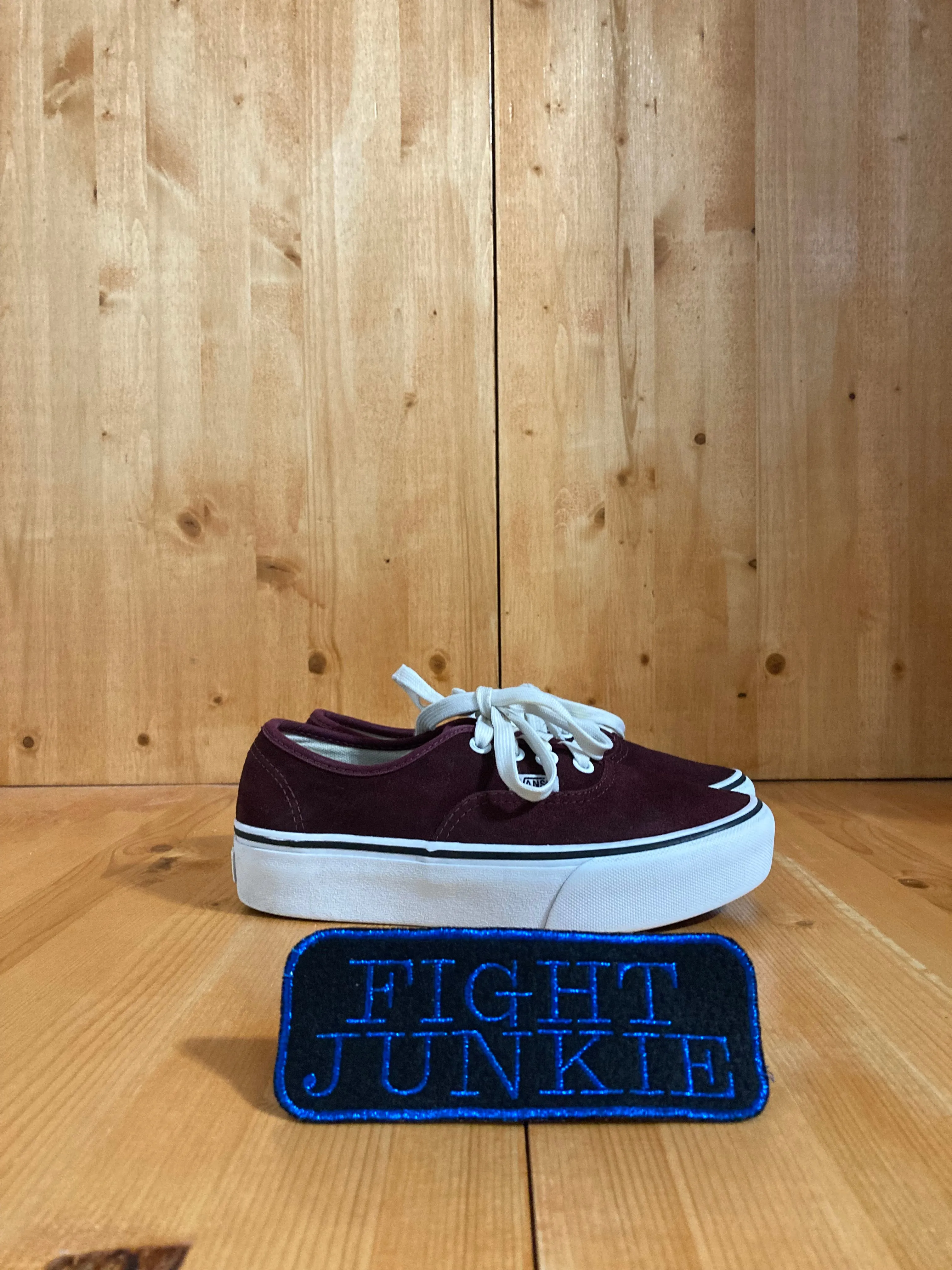 VANS AUTHENTIC PLATFORM PORT ROYALE Womens Size 6.5 Suede Shoes Sneakers Burgundy 721454