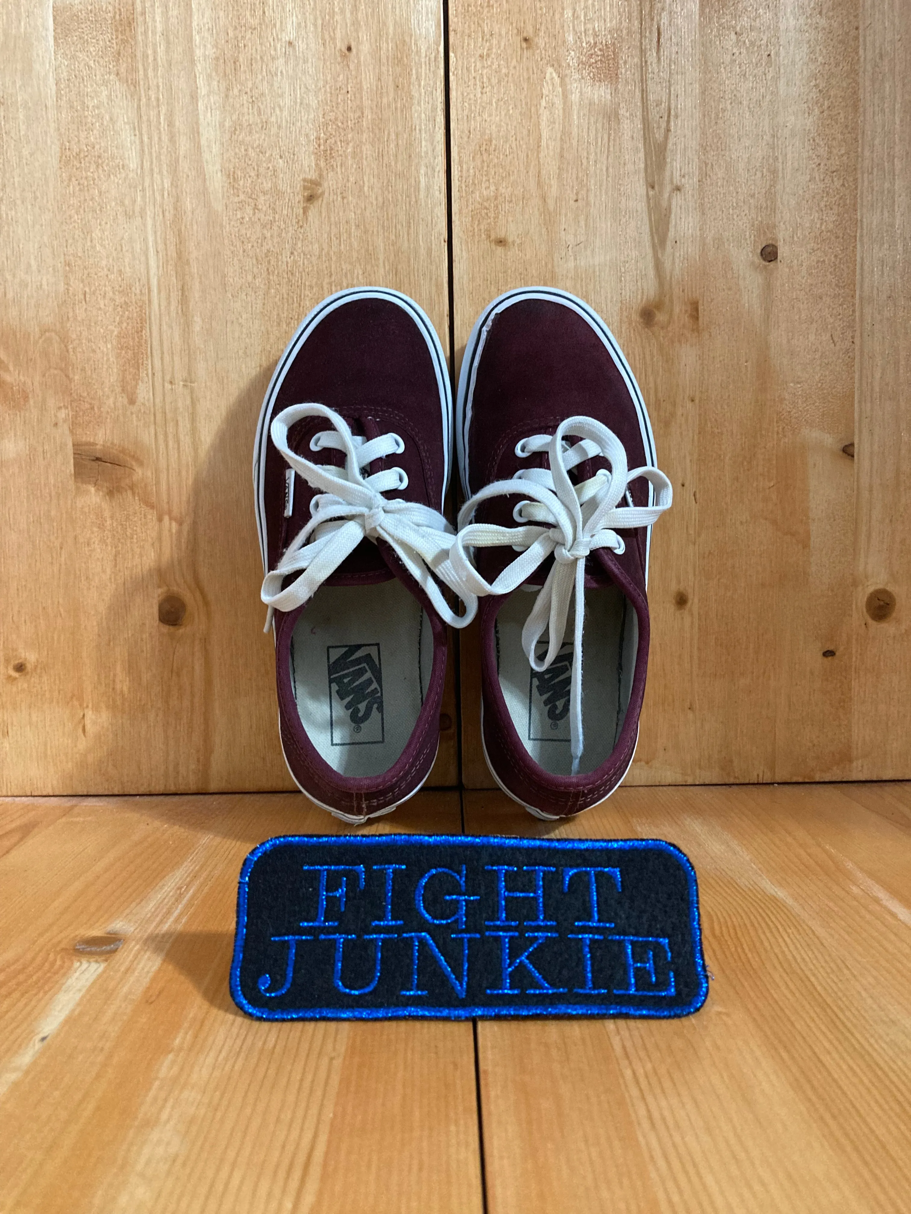VANS AUTHENTIC PLATFORM PORT ROYALE Womens Size 6.5 Suede Shoes Sneakers Burgundy 721454