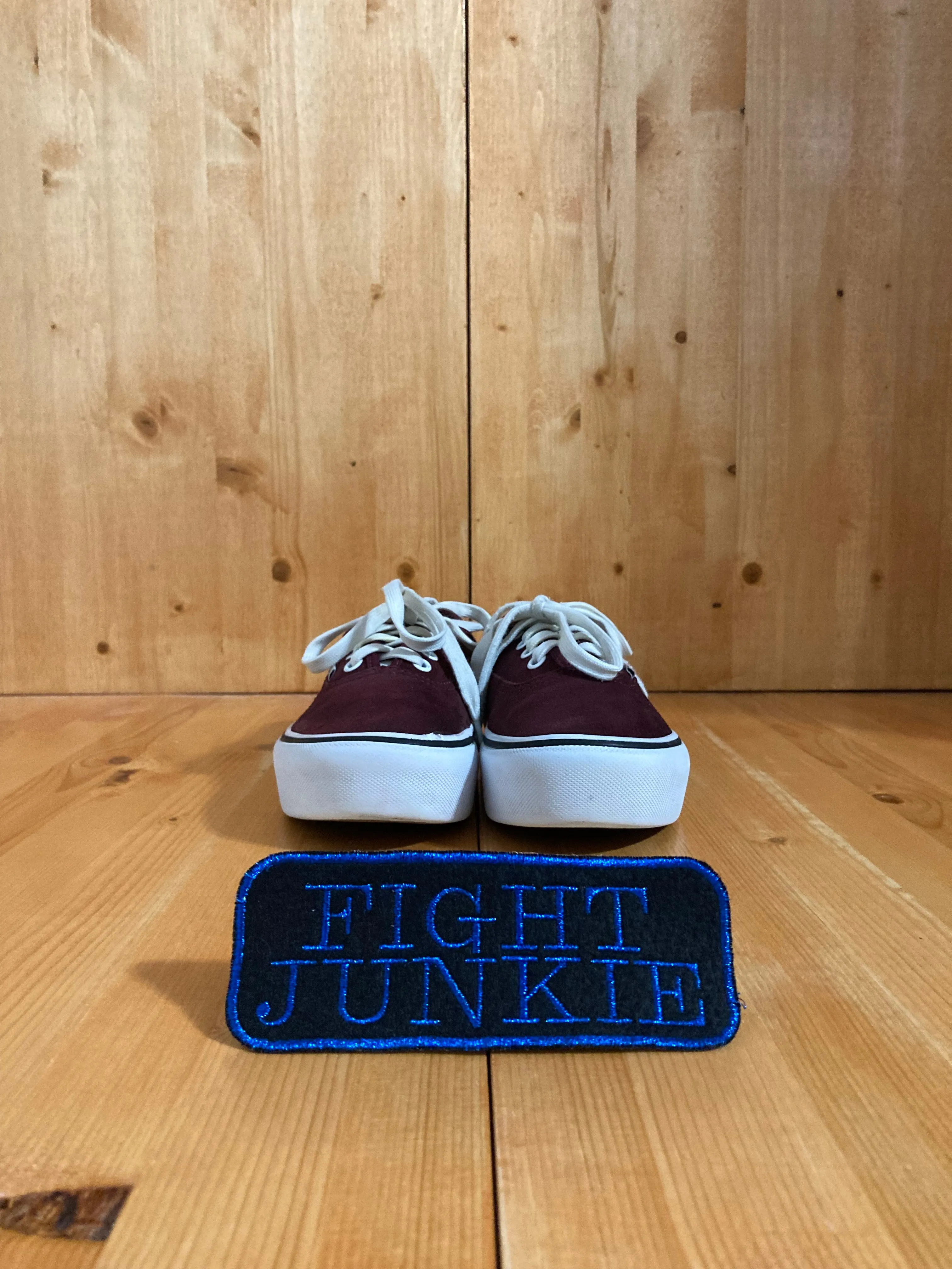 VANS AUTHENTIC PLATFORM PORT ROYALE Womens Size 6.5 Suede Shoes Sneakers Burgundy 721454