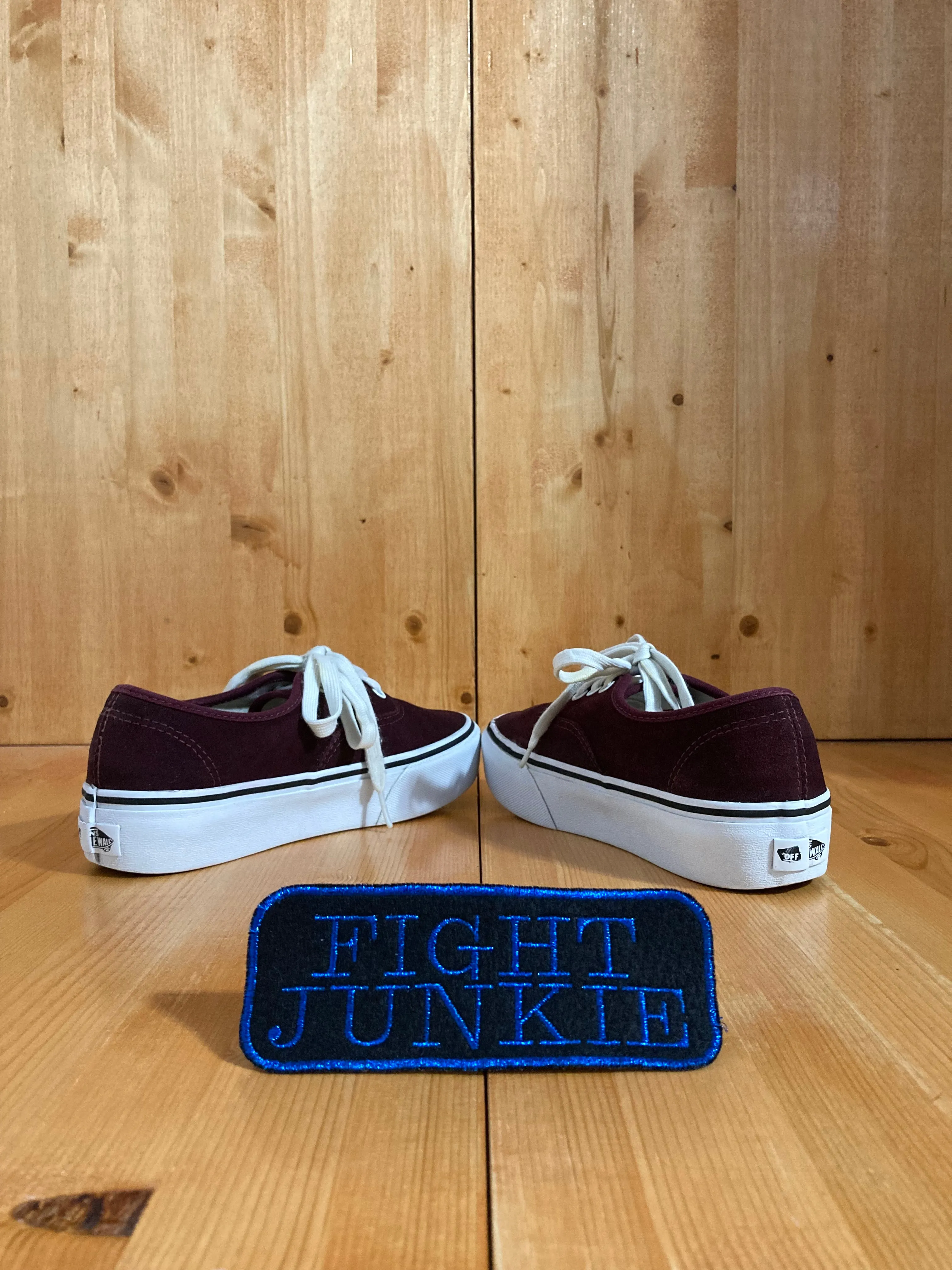 VANS AUTHENTIC PLATFORM PORT ROYALE Womens Size 6.5 Suede Shoes Sneakers Burgundy 721454