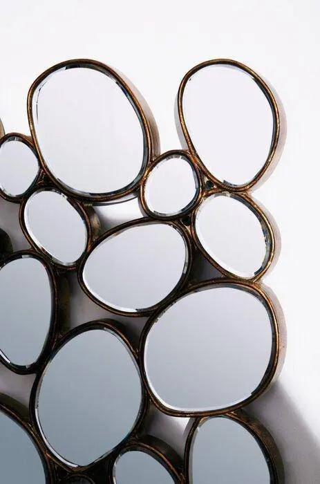 Water Drops Copper Mirror