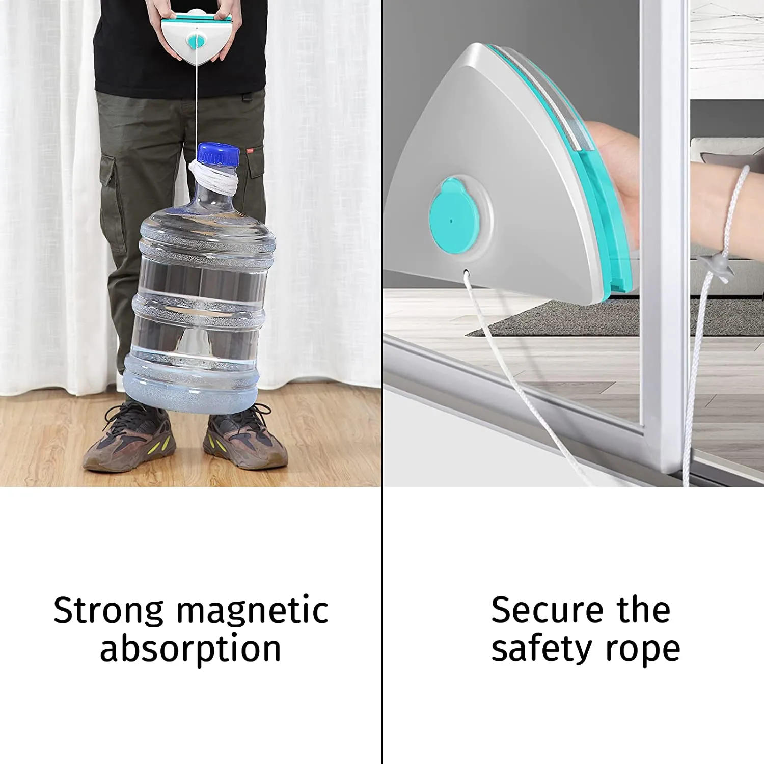 Water-filled Magnetic Double Side Glass Cleaning Brush 15-26mm