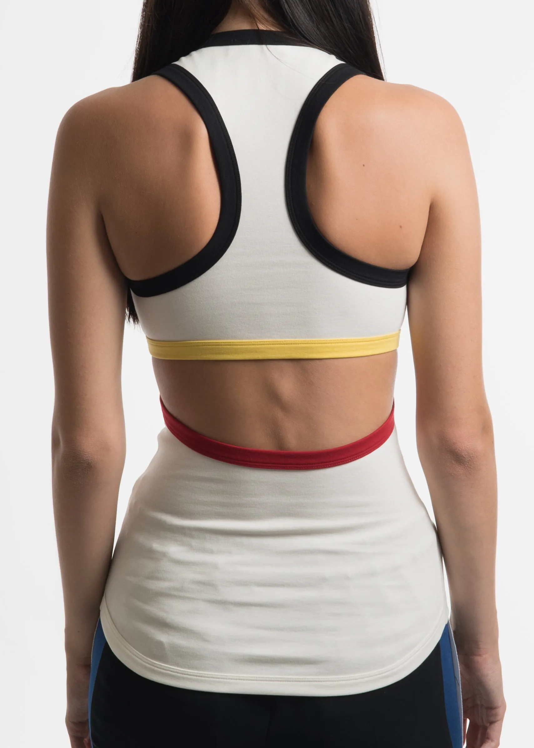 White Race Cord Tank