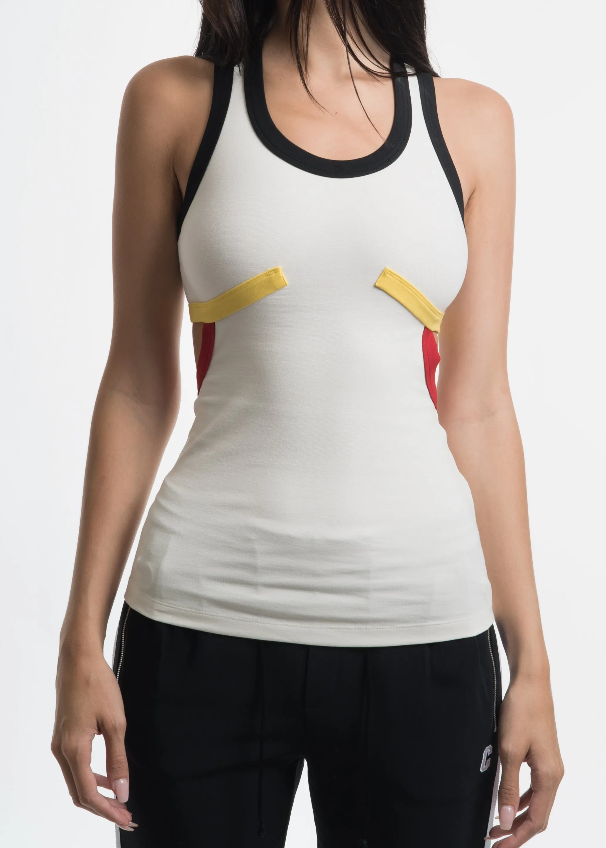 White Race Cord Tank