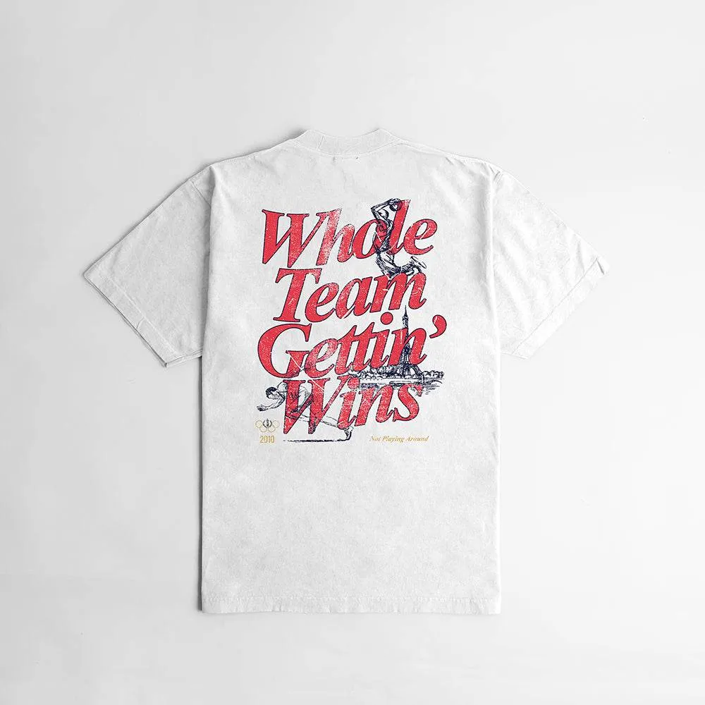 Whole Team Gettin' Wins Heavyweight White T-shirt