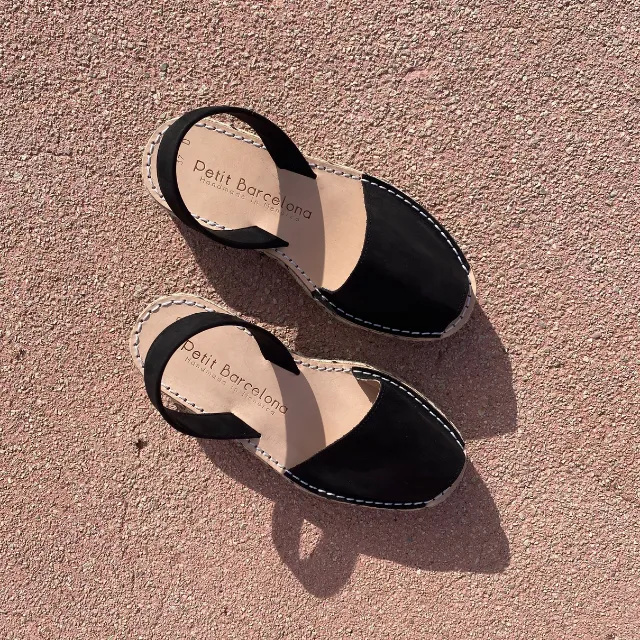 Wide Fit | Platform Avarcas | Double Black (Padded)