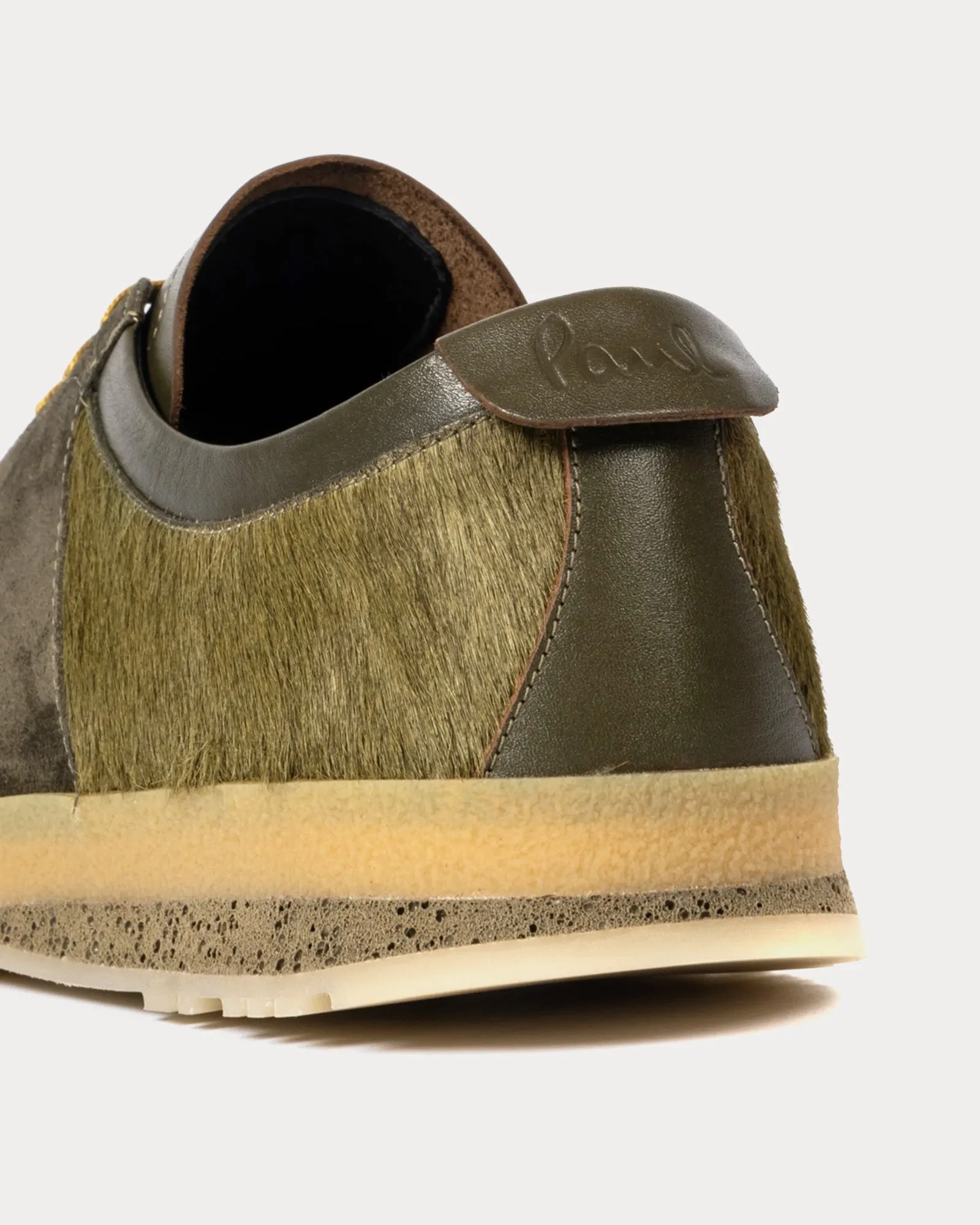 Zephyr Leather Khaki Low Top Sneakers